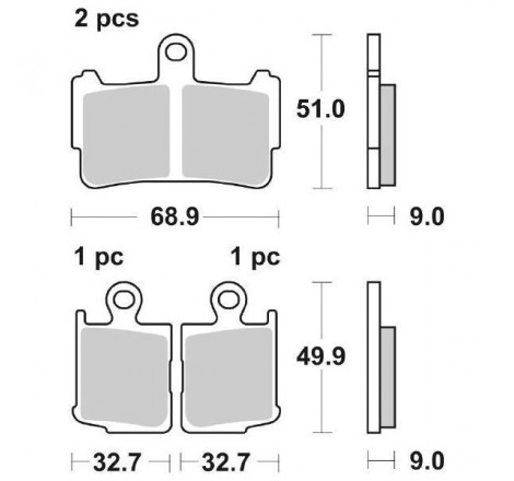 Pastiglia freno Road HS |...