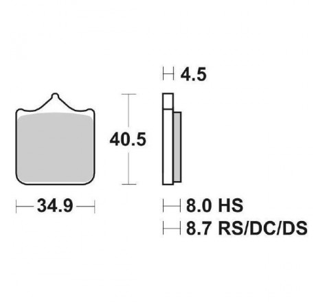Pastiglia freno Road HS |...