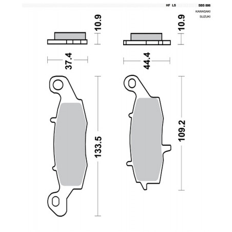 Pastiglia Freno Road HF | Ceramic Standard