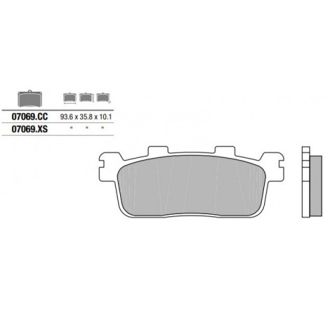 Pastiglia freno Scooter XS...