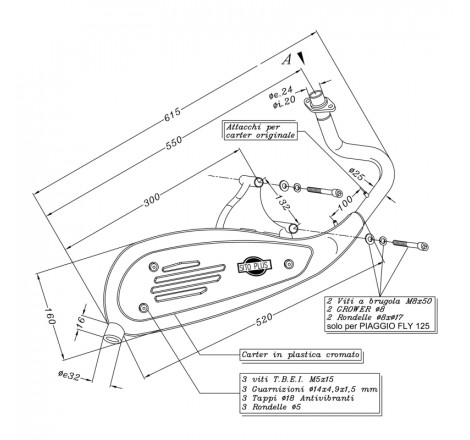 Kit adattatori 4 pz cromo/nero