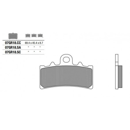 Pastiglia freno SA | Sinterizzata