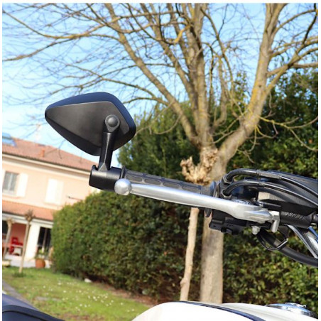 Retr. bar end dx/sx nero full aluminium