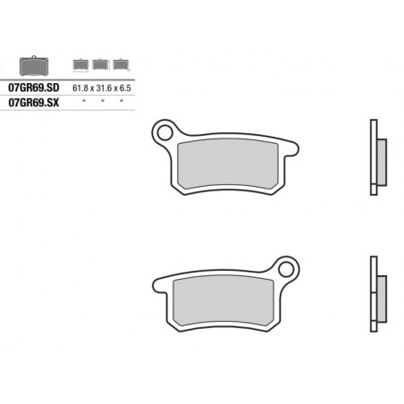 Pastiglia freno Off-Road SD | Sinterizzata
