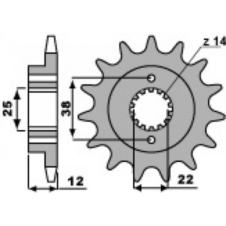 Pignoni cagiva z15 18nc c.525