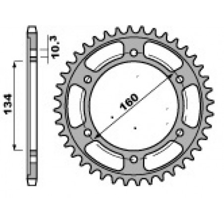 Corone honda cbr600f z48 ergal c.525