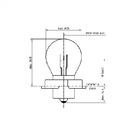 Lampada philips s3 - 12v 15w p26s - (rif.philips: