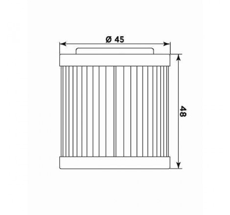 Filtro olio meiwa hu18001 equivalente hf-154