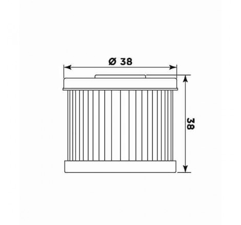 Filtro olio meiwa da16001 equivalente hf-167