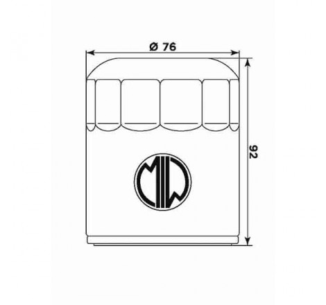 26.8171_MEIWA_.jpg Filtro olio miw nero harley davidson - buell