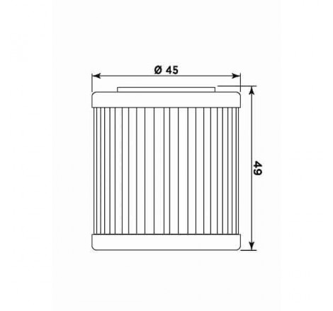 Filtro olio meiwa hu18002 equivalente hf-563