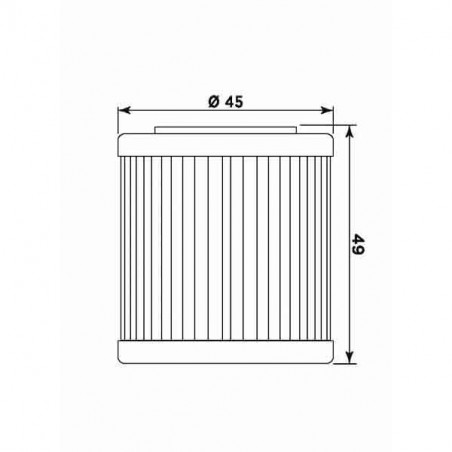 Filtro olio meiwa hu18002 equivalente hf-563