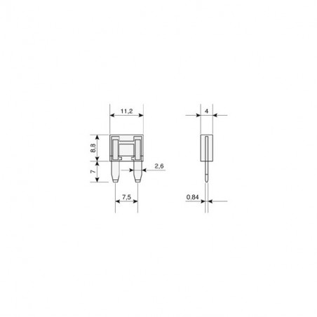 Fusibile mini lama 5a (pezzi 100)